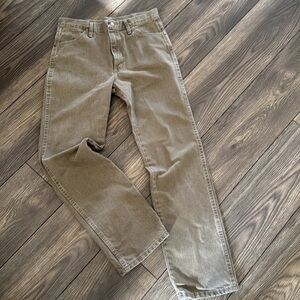 Vintage Wrangler moss green tan jeans size 31 x32
